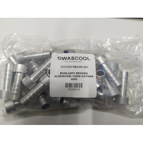 BAGLANTI REKORU ALIMINYUM 10MM KAYNAK UCU OWCOO REKOR 001